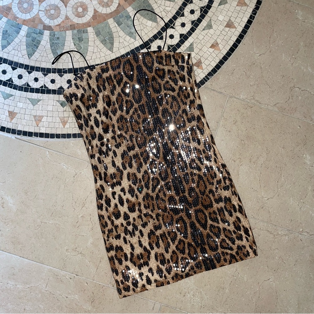 Leopard Sequin Dress